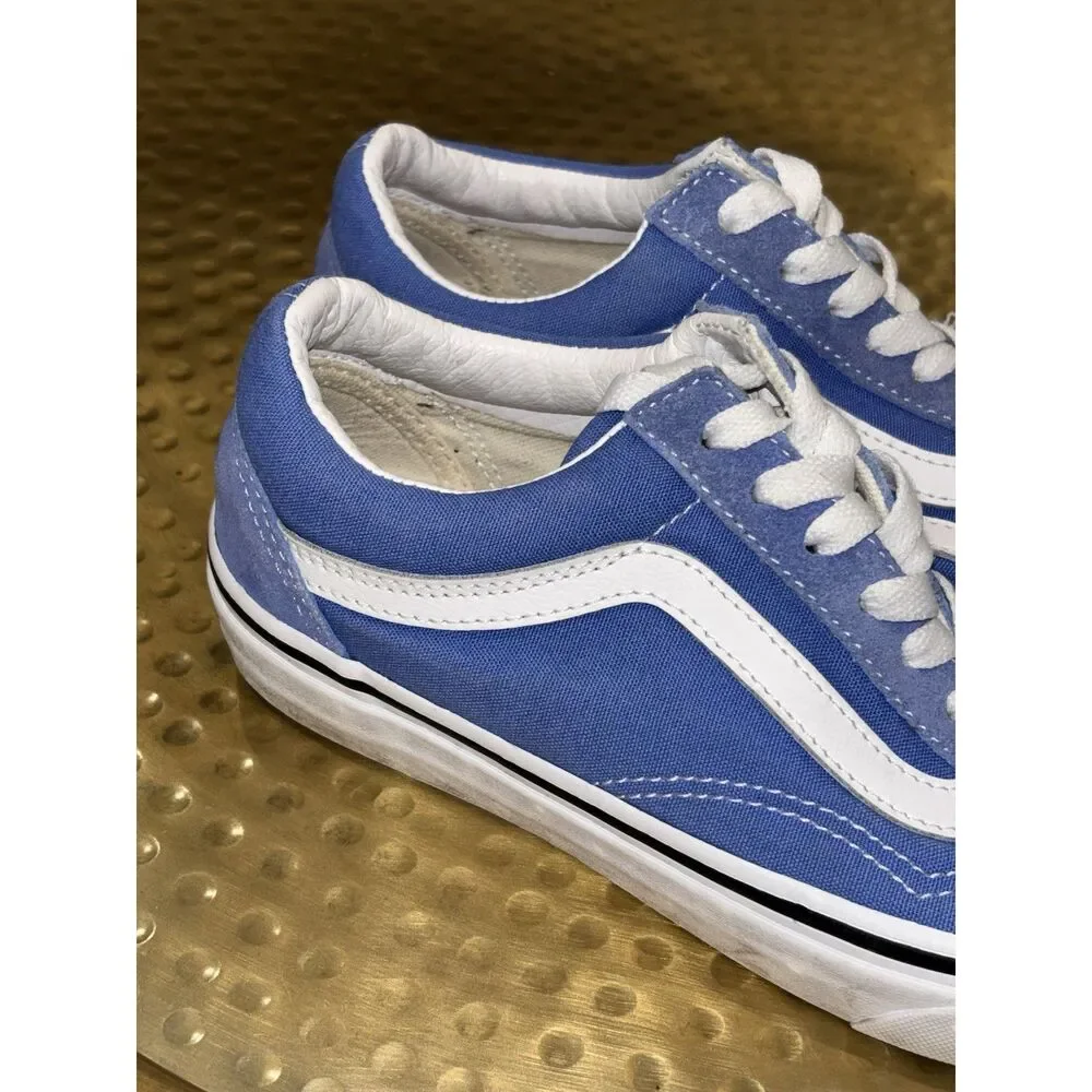 Vans Old Skool Blue White Canvas Men's Skate Casual Lace Up Sneakers
